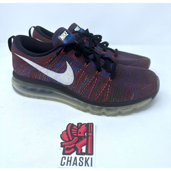 NIKE Men's size 10 FLYKNIT AIRMAX Running Trainers sneakers 620469 016  NEW - Picture 9 of 10